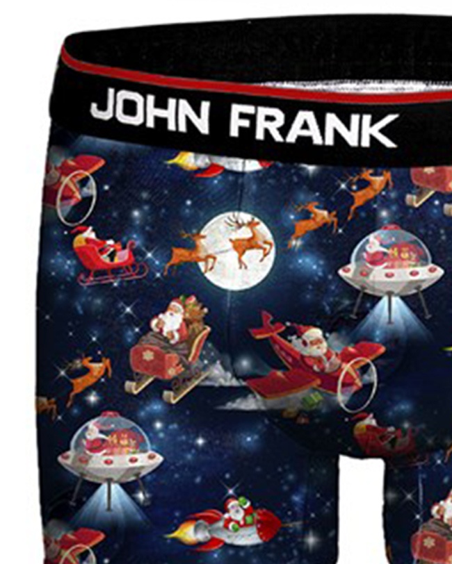 Comprar Calzoncillos boxer originales de Navidad estampado de Santa Claus  en el espacio • Ropa Interior Pareja