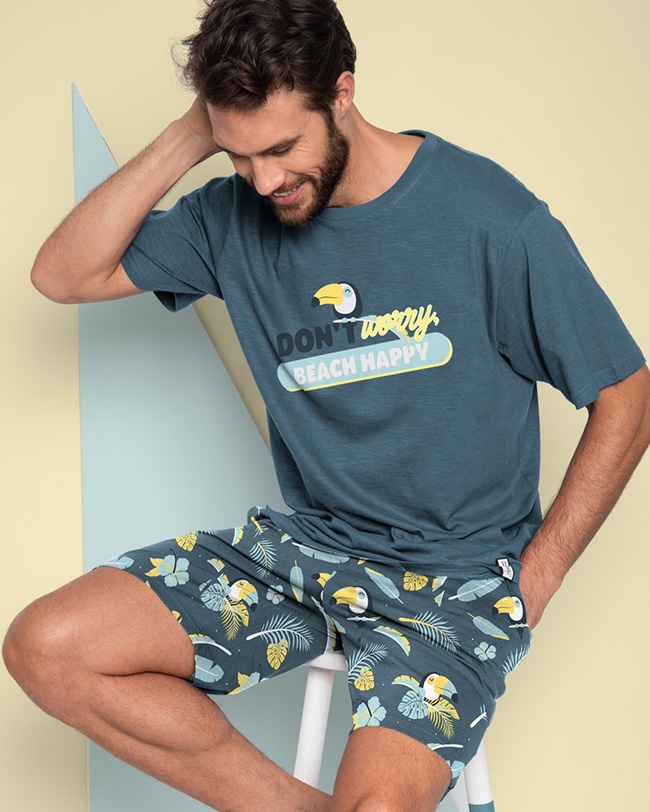 Pijama de hombre veraniego y tropical de • Interior