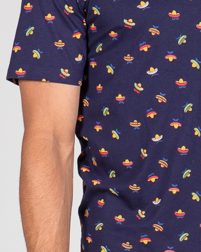 Pijama de hombre estampado mexicano con tapeta • Ropa Interior Pareja
