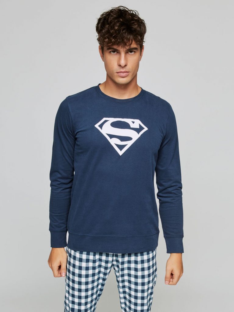 encerrar Enfermedad Volar cometa Pijama de hombre 100% algodón de superhéroes. Mod. Superman • Ropa Interior  Pareja