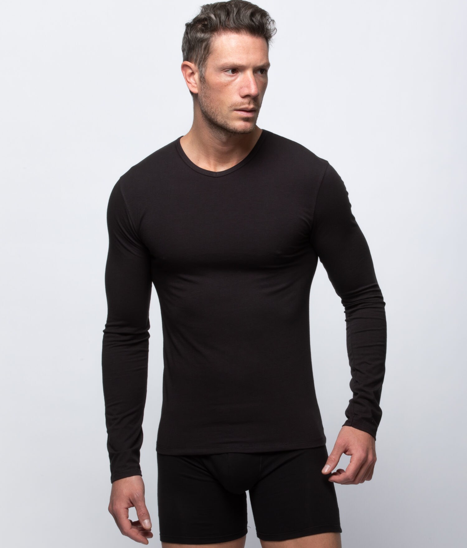 calentador de esquí de invierno S M L XL XXL térmico Camiseta térmica de manga larga para hombre ropa interior cálida de algodón
