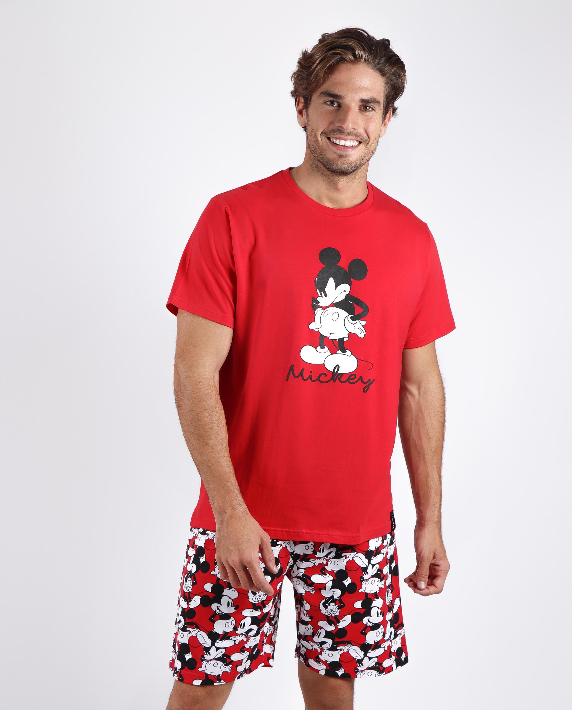 Pijama de Mickey Mouse para hombre en rojo • Ropa Interior Pareja